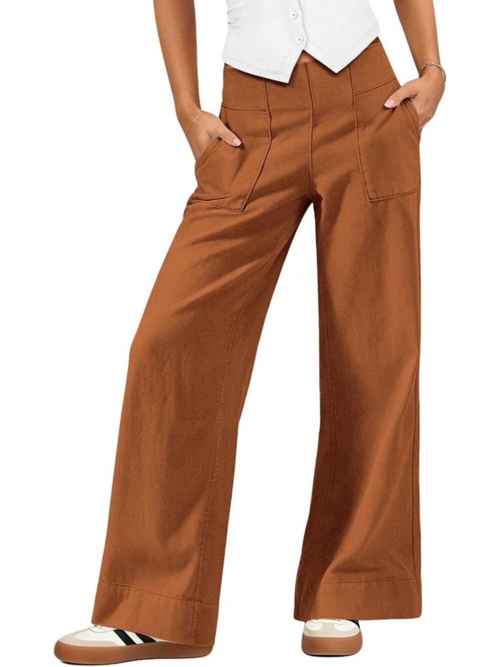 Chic Low Rise Cargo Wide Leg Trousers for Women - Stylish & Comfortable Pants